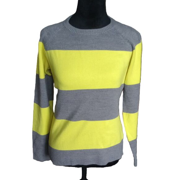 French Connection Women's Size Medium Long Sleeved Striped Sweater - Picture 1 of 8